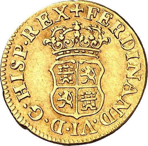 Awers monety - 1/2 escudo 1746 - cena złotej monety - Hiszpania, Ferdynand VI