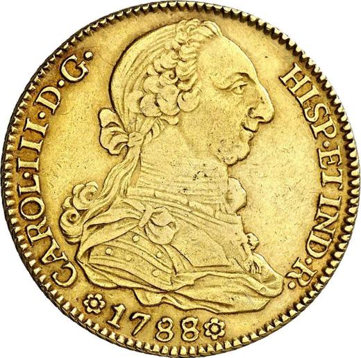 Avers 4 Escudos 1788 S C - Goldmünze Wert - Spanien, Karl III
