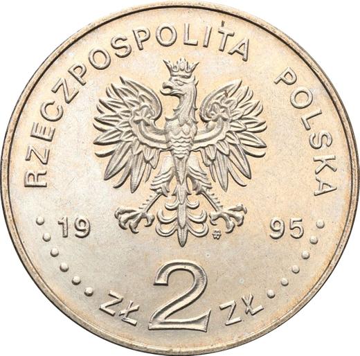 Аверс монеты - 2 злотых 1995 года MW RK "100 лет Олимпийским Играм" - цена  монеты - Польша, III Республика после деноминации