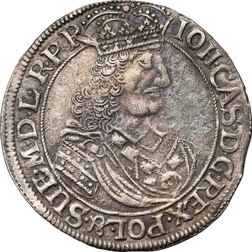 Аверс монеты - Орт (18 грошей) 1661 года NH "Эльблонг" - цена серебряной монеты - Польша, Ян II Казимир