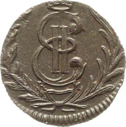 Anverso Polushka (1/4 kopek) 1776 КМ "Moneda siberiana" - valor de la moneda  - Rusia, Catalina II
