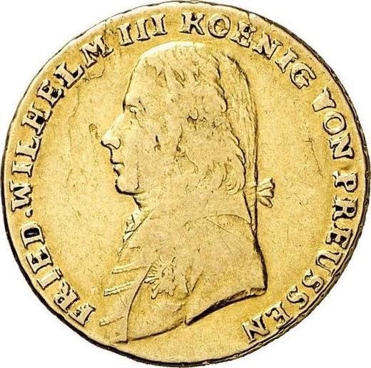Аверс монеты - Фридрихсдор 1802 года B - цена золотой монеты - Пруссия, Фридрих Вильгельм III