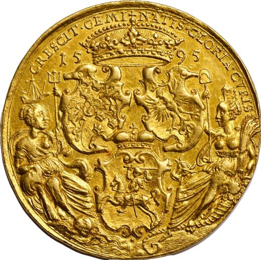 Reverso Donación 10 ducados 1595 - valor de la moneda de oro - Polonia, Segismundo III