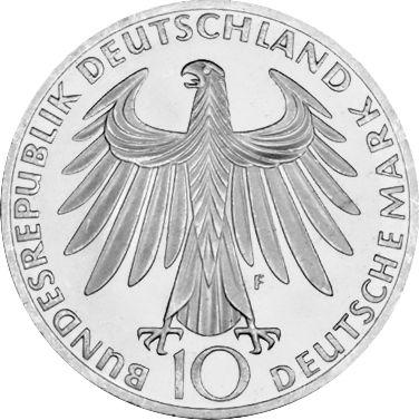 Revers 10 Mark 1972 F "Olympischen Spiele" - Silbermünze Wert - Deutschland, BRD
