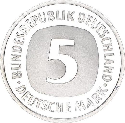 Obverse 5 Mark 2001 F -  Coin Value - Germany, FRG