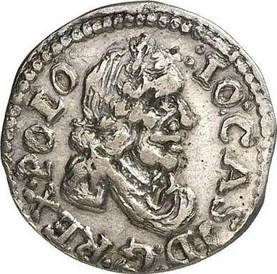 Аверс монеты - Пробный Трояк (3 гроша) 1650 года - цена серебряной монеты - Польша, Ян II Казимир