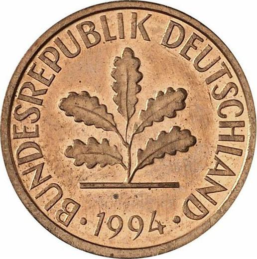 Reverse 1 Pfennig 1994 A -  Coin Value - Germany, FRG