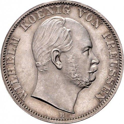 Аверс монеты - Талер 1871 года B - цена серебряной монеты - Пруссия, Вильгельм I