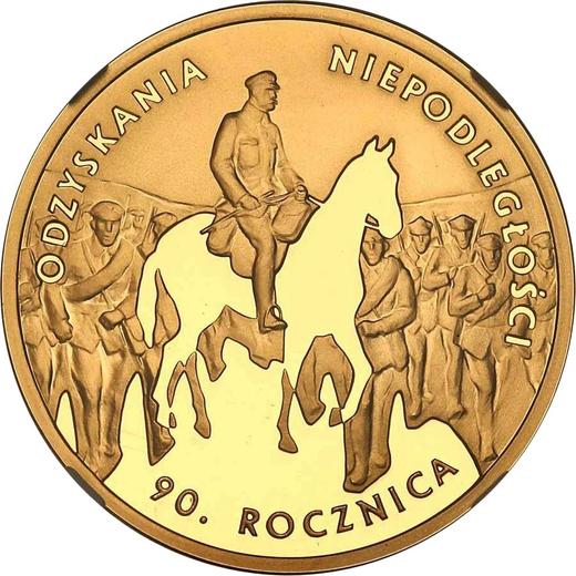 Реверс монеты - 200 злотых 2008 года MW EO "90 лет независимости Польши" - цена золотой монеты - Польша, III Республика после деноминации