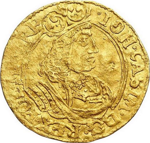 Awers monety - Dukat 1658 NH "Elbląg" - cena złotej monety - Polska, Jan II Kazimierz
