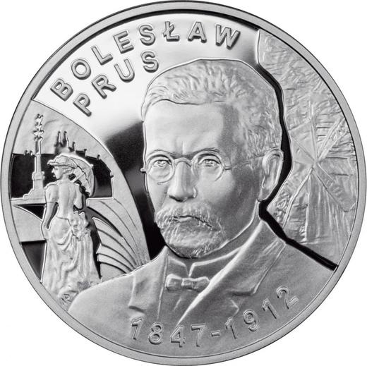 Reverso 10 eslotis 2012 MW NR "Centenario de la muerte de Bolesław Prus" - valor de la moneda de plata - Polonia, República moderna