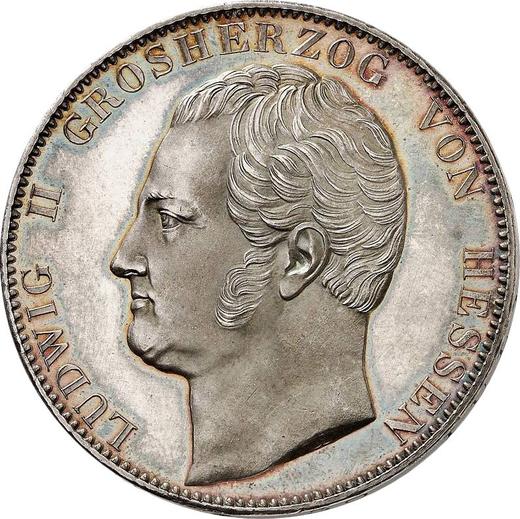 Awers monety - Dwutalar 1839 - cena srebrnej monety - Hesja-Darmstadt, Ludwik II