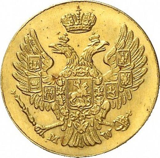 Anverso 5 groszy 1840 MW Oro Reacuñación - valor de la moneda de oro - Polonia, Dominio Ruso
