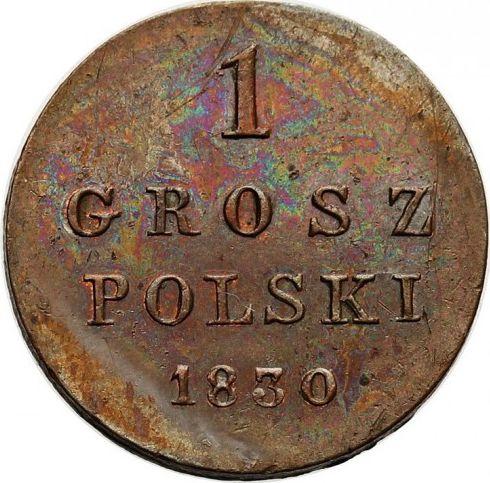 Reverso 1 grosz 1830 FH Reacuñación - valor de la moneda  - Polonia, Zarato de Polonia