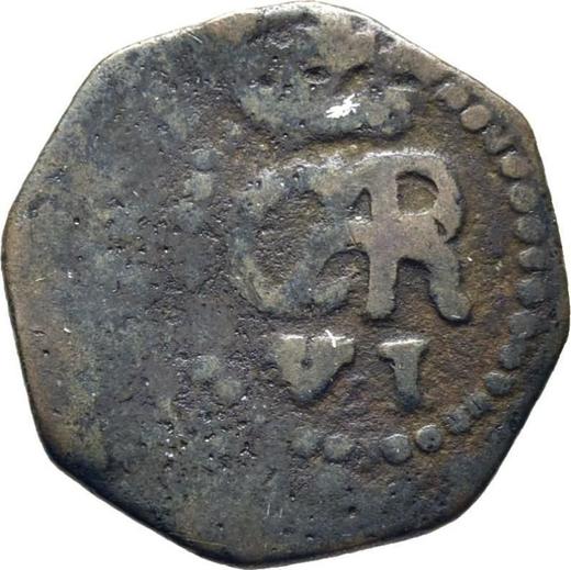 Реверс монеты - 1 мараведи 1768 года PA - цена  монеты - Испания, Карл III