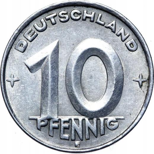 Аверс монеты - 10 пфеннигов 1950 года E - цена  монеты - Германия, ГДР