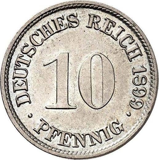 Аверс монеты - 10 пфеннигов 1899 года G "Тип 1890-1916" - цена  монеты - Германия, Германская Империя