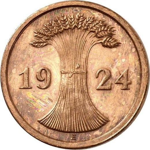 Reverso 2 Rentenpfennigs 1924 E - valor de la moneda  - Alemania, República de Weimar