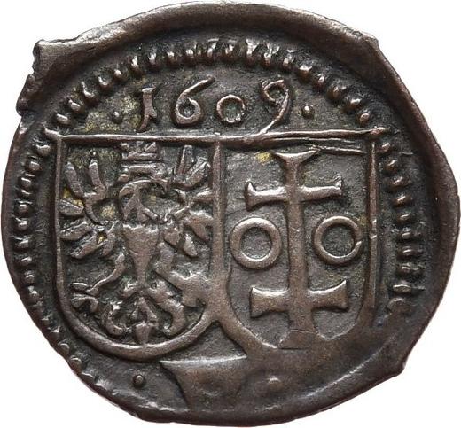 Аверс монеты - Денарий 1609 года W "Тип 1587-1609" - цена серебряной монеты - Польша, Сигизмунд III Ваза