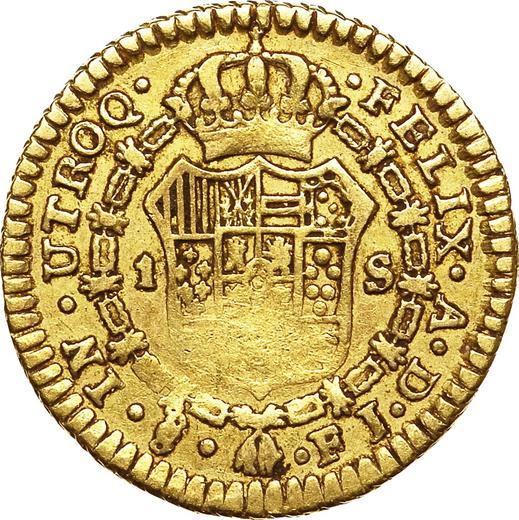 Реверс монеты - 1 эскудо 1816 года So FJ - цена золотой монеты - Чили, Фердинанд VII