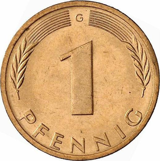 Аверс монеты - 1 пфенниг 1974 года G - цена  монеты - Германия, ФРГ