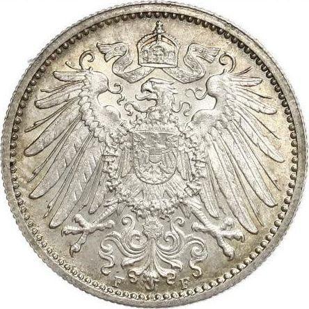 Rewers monety - 1 marka 1896 F "Typ 1891-1916" - cena srebrnej monety - Niemcy, Cesarstwo Niemieckie