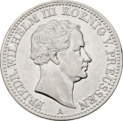 Anverso Tálero 1834 A "Minero" - valor de la moneda de plata - Prusia, Federico Guillermo III