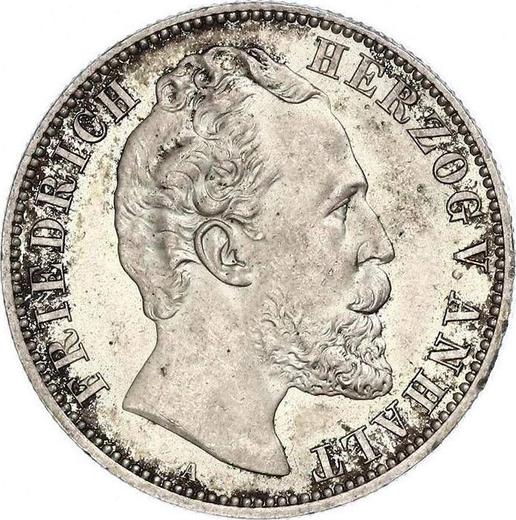 Аверс монеты - 2 марки 1876 года A "Ангальт" - цена серебряной монеты - Германия, Германская Империя