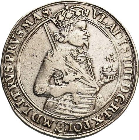 Аверс монеты - Талер 1638 года II - цена серебряной монеты - Польша, Владислав IV