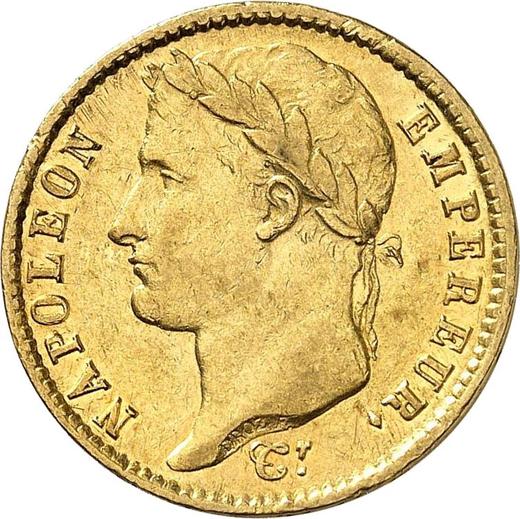 Аверс монеты - 20 франков 1811 года U "Тип 1809-1815" Тулуза - цена золотой монеты - Франция, Наполеон I