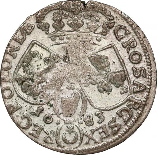 Revers 6 Gröscher 1683 C TLB "Typ 1680-1683" - Silbermünze Wert - Polen, Johann III Sobieski