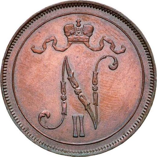 Anverso 10 peniques 1914 - valor de la moneda  - Finlandia, Gran Ducado