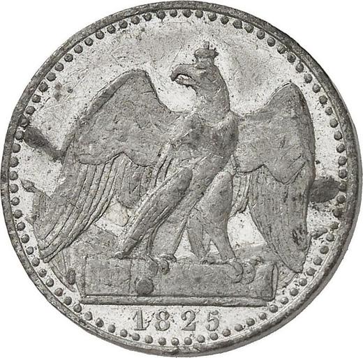 Аверс монеты - Фридрихсдор 1825 года A Олово Односторонний оттиск - цена  монеты - Пруссия, Фридрих Вильгельм III