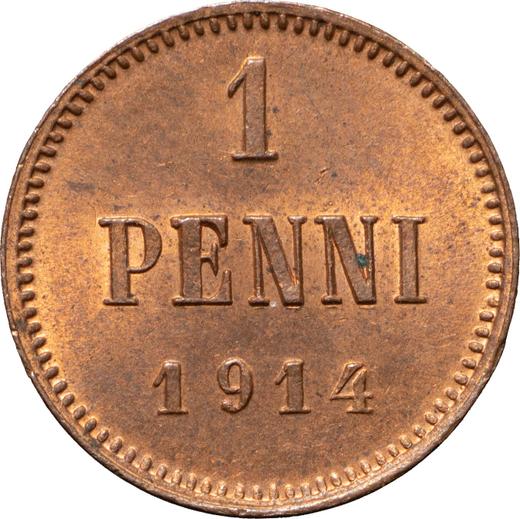 Rewers monety - 1 penni 1914 - cena  monety - Finlandia, Wielkie Księstwo