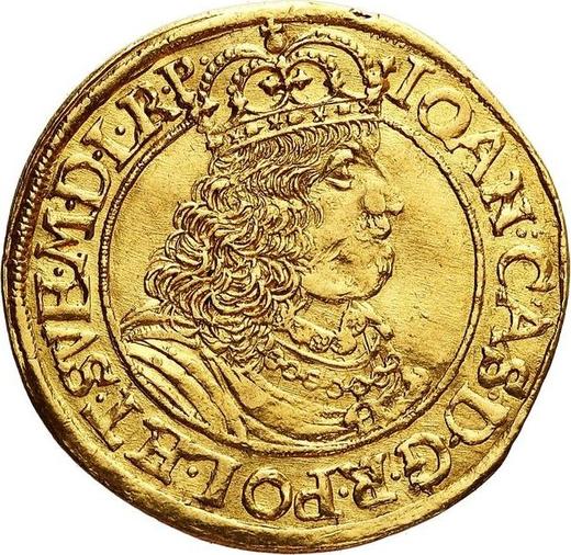 Аверс монеты - 2 дуката 1660 года HDL "Торунь" - цена золотой монеты - Польша, Ян II Казимир