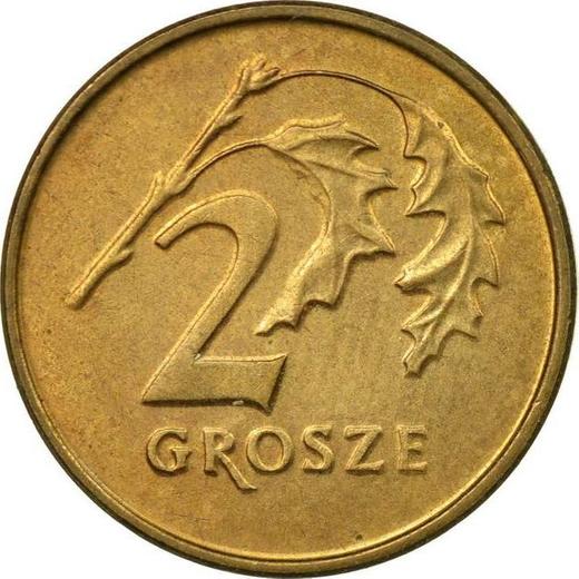 Reverse 2 Grosze 1992 MW -  Coin Value - Poland, III Republic after denomination