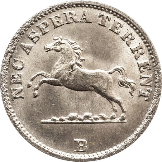 Awers monety - 6 fenigów 1850 B - cena srebrnej monety - Hanower, Ernest August I