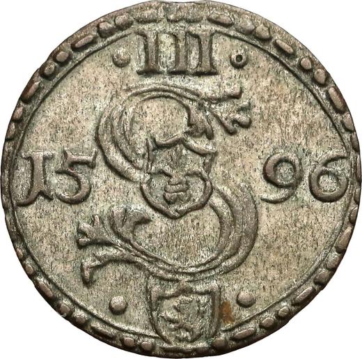 Аверс монеты - Тернарий 1596 года - цена серебряной монеты - Польша, Сигизмунд III Ваза