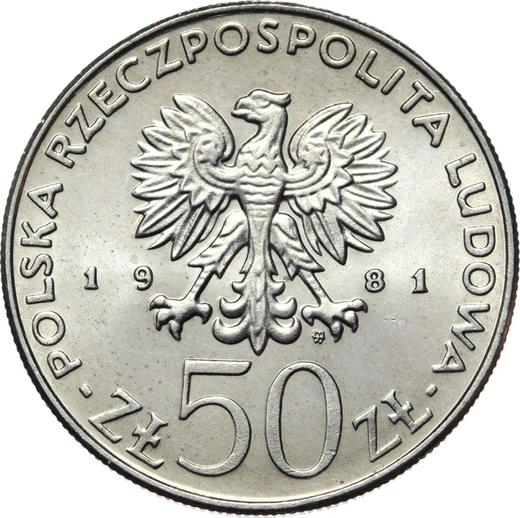 Anverso 50 eslotis 1981 MW "Vladislao I Herman" Cuproníquel - valor de la moneda  - Polonia, República Popular