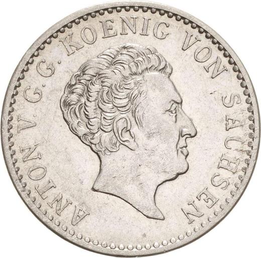 Anverso 1/6 tálero 1829 S - valor de la moneda de plata - Sajonia, Antonio