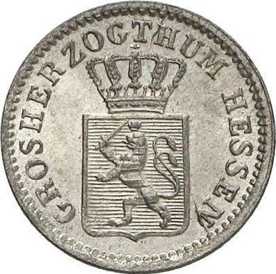 Аверс монеты - 1 крейцер 1844 года - цена серебряной монеты - Гессен-Дармштадт, Людвиг II