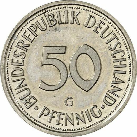 Аверс монеты - 50 пфеннигов 1988 года G - цена  монеты - Германия, ФРГ