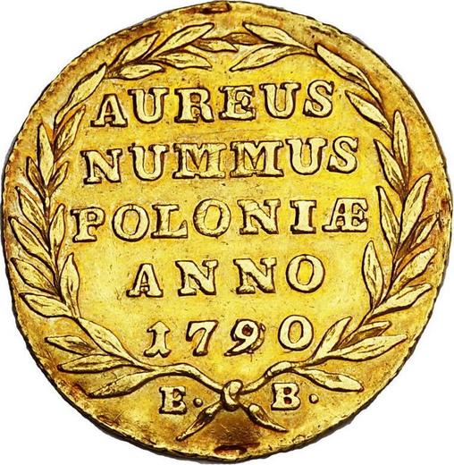 Реверс монеты - Дукат 1790 года EB - цена золотой монеты - Польша, Станислав II Август