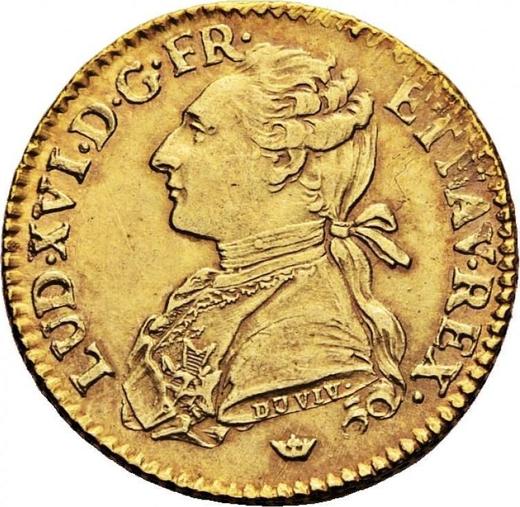 Аверс монеты - Луидор 1775 года M Тулуза - цена золотой монеты - Франция, Людовик XVI