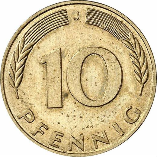 Аверс монеты - 10 пфеннигов 1989 года J - цена  монеты - Германия, ФРГ