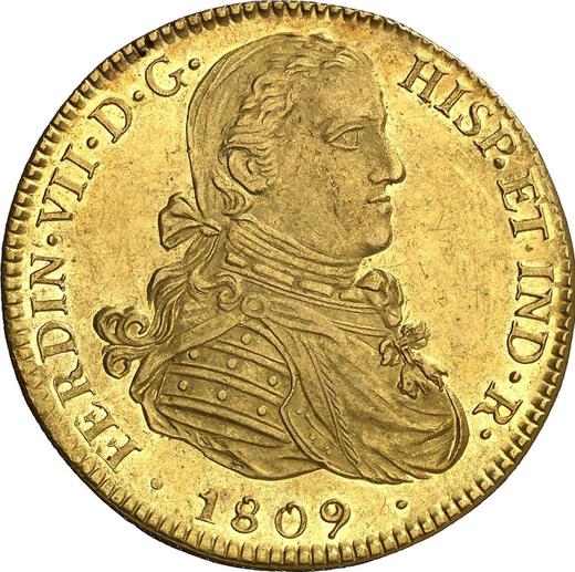 Аверс монеты - 8 эскудо 1809 года Mo HJ - цена золотой монеты - Мексика, Фердинанд VII
