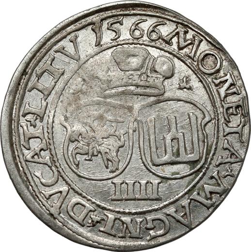 Реверс монеты - Чворак (4 гроша) 1566 года "Литва" - цена серебряной монеты - Польша, Сигизмунд II Август