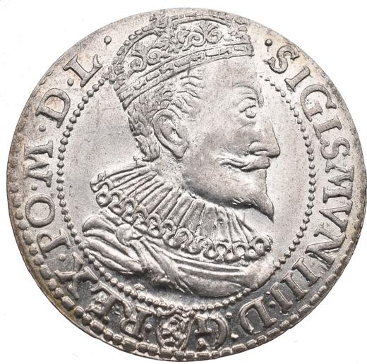 Аверс монеты - Шестак (6 грошей) 1596 года "Тип 1596-1601" - цена серебряной монеты - Польша, Сигизмунд III Ваза