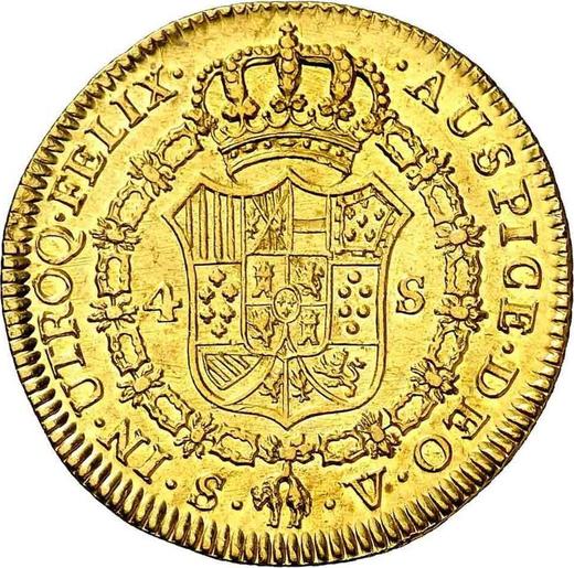 Reverse 4 Escudos 1784 S V - Spain, Charles III
