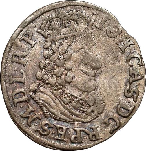 Anverso 2 Groszy (Dwugrosz) 1651 HDL "Toruń" Sin marco - valor de la moneda de plata - Polonia, Juan II Casimiro